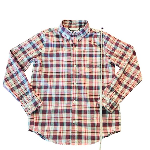 Janie and Jack Plaid Button-Down Shirt Size 8 Long Sleeve - Picture 7 of 7